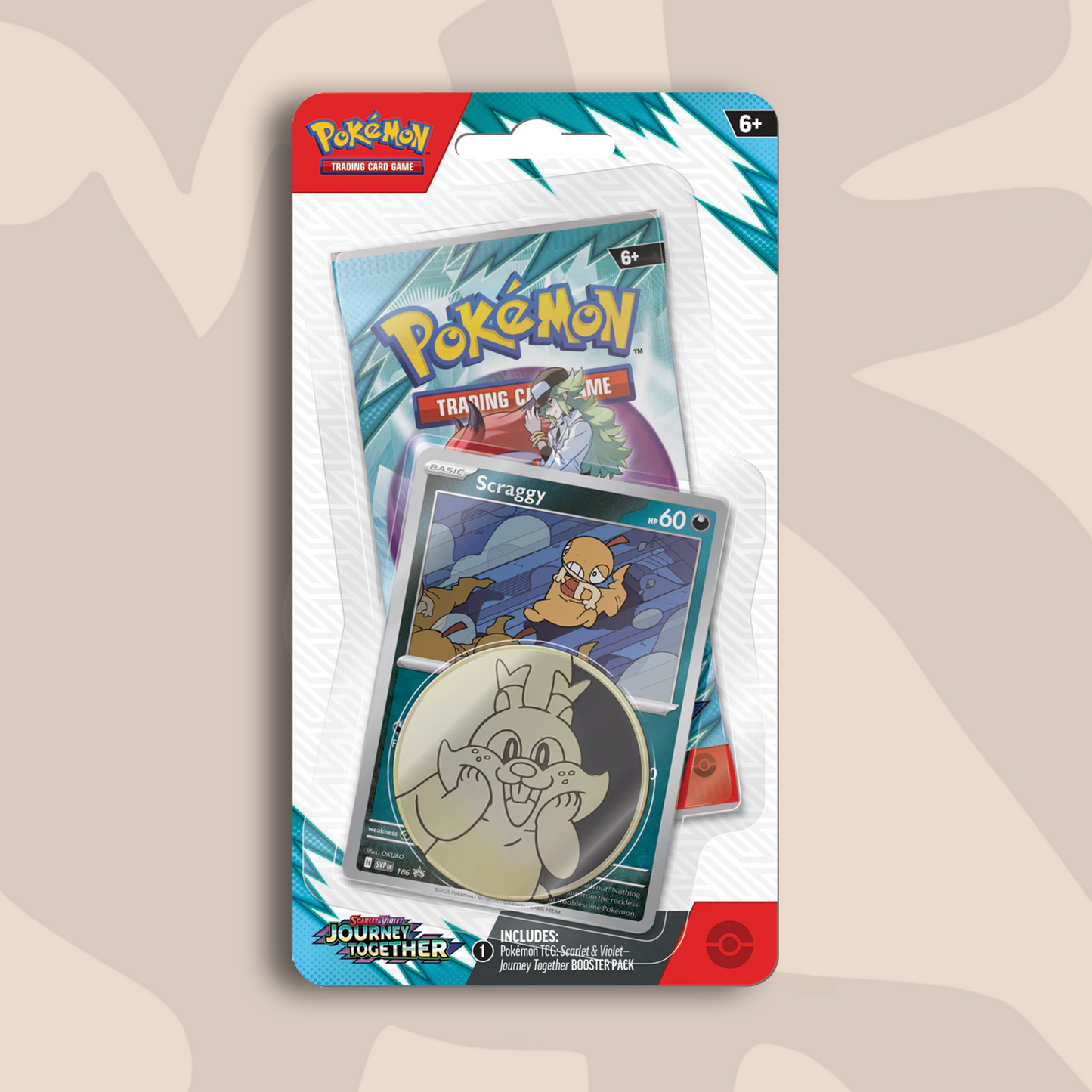 Pokémon Scarlet & Violet Journey Together Scraggy 1 Pack Blister