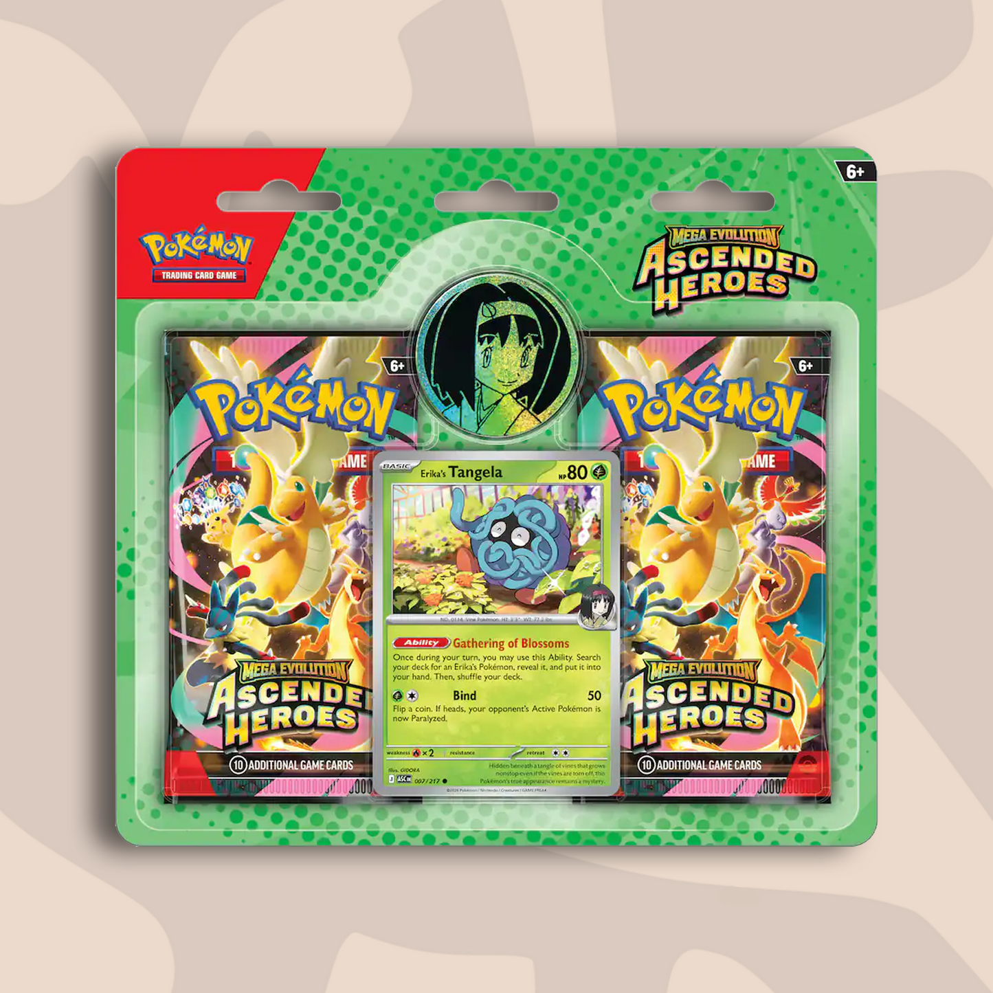 Pokémon Mega Evolutions Ascended Hero's Tangela 2 Pack Blister