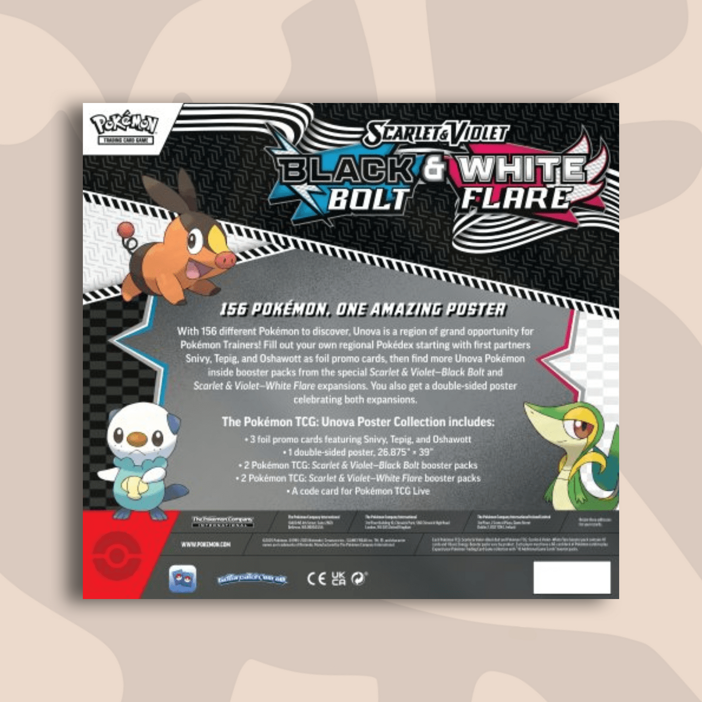 Pokémon Scarlet & Violet Black Bolt & White Flare Poster Collection Box