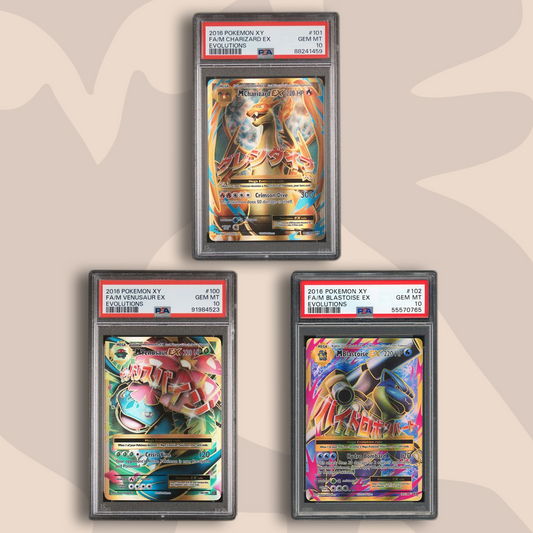 Mega Venusaur Charizard Blastoise EX XY Evolutions  PSA 10 SET