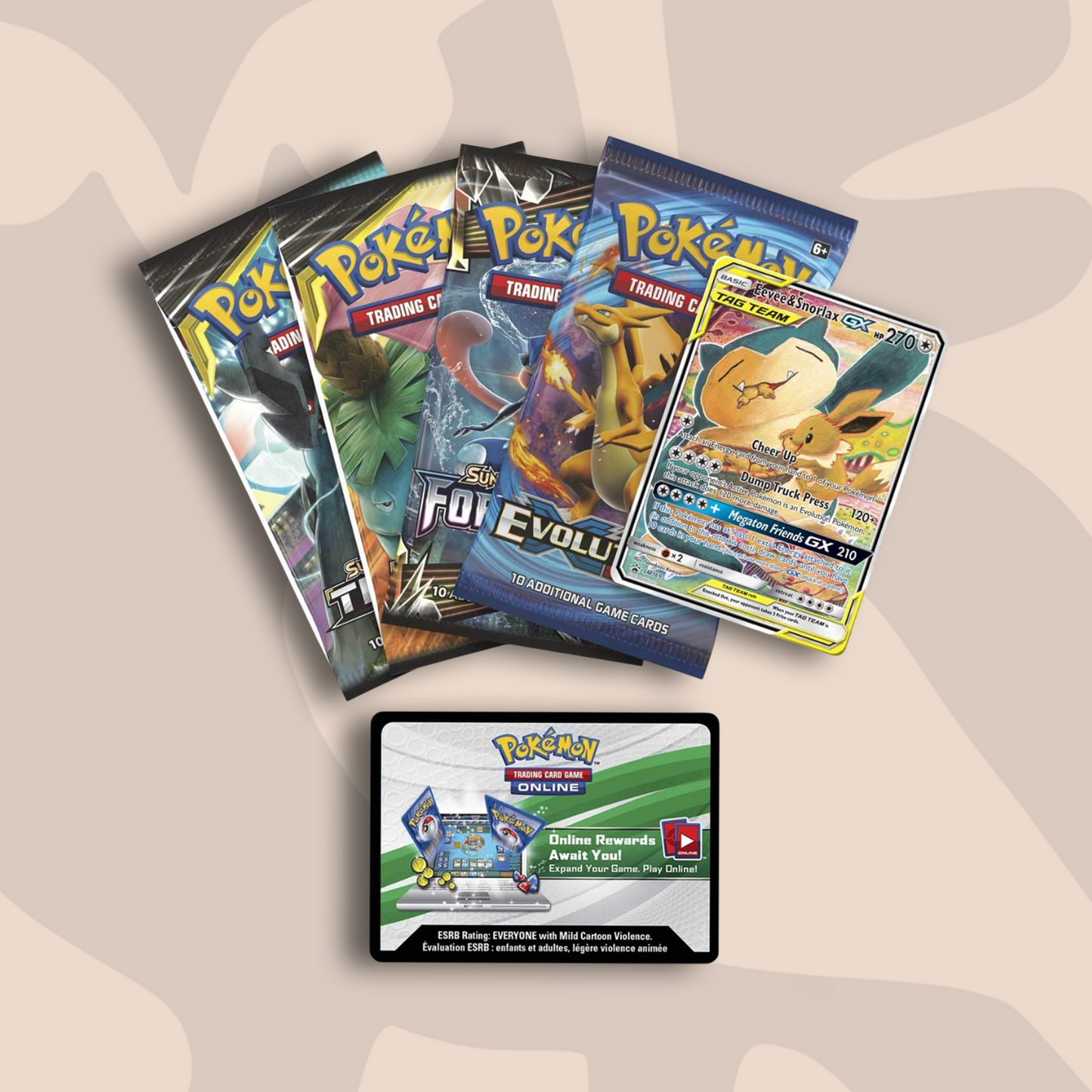 Pokémon Sun & Moon Tag Team Tin (Snorlax & Eevee GX)