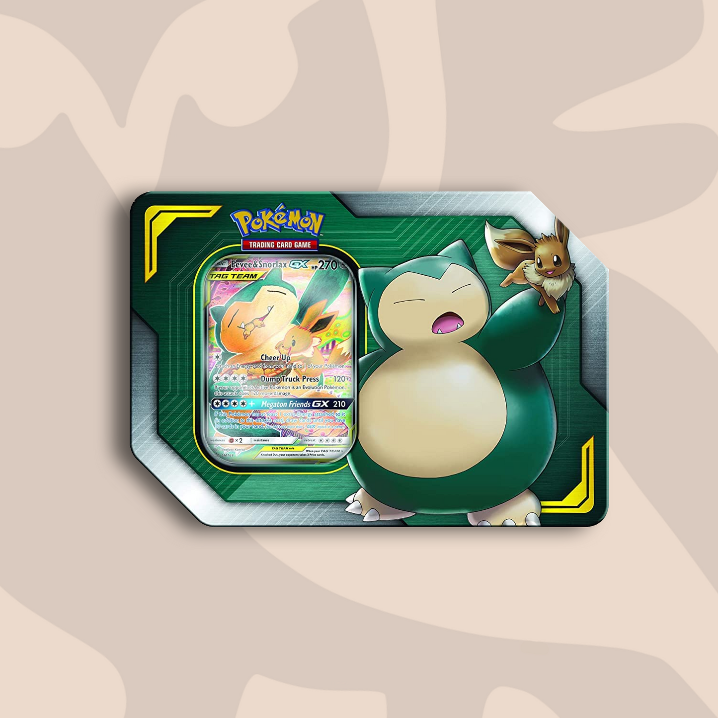 Pokémon Sun & Moon Tag Team Tin (Snorlax & Eevee GX)