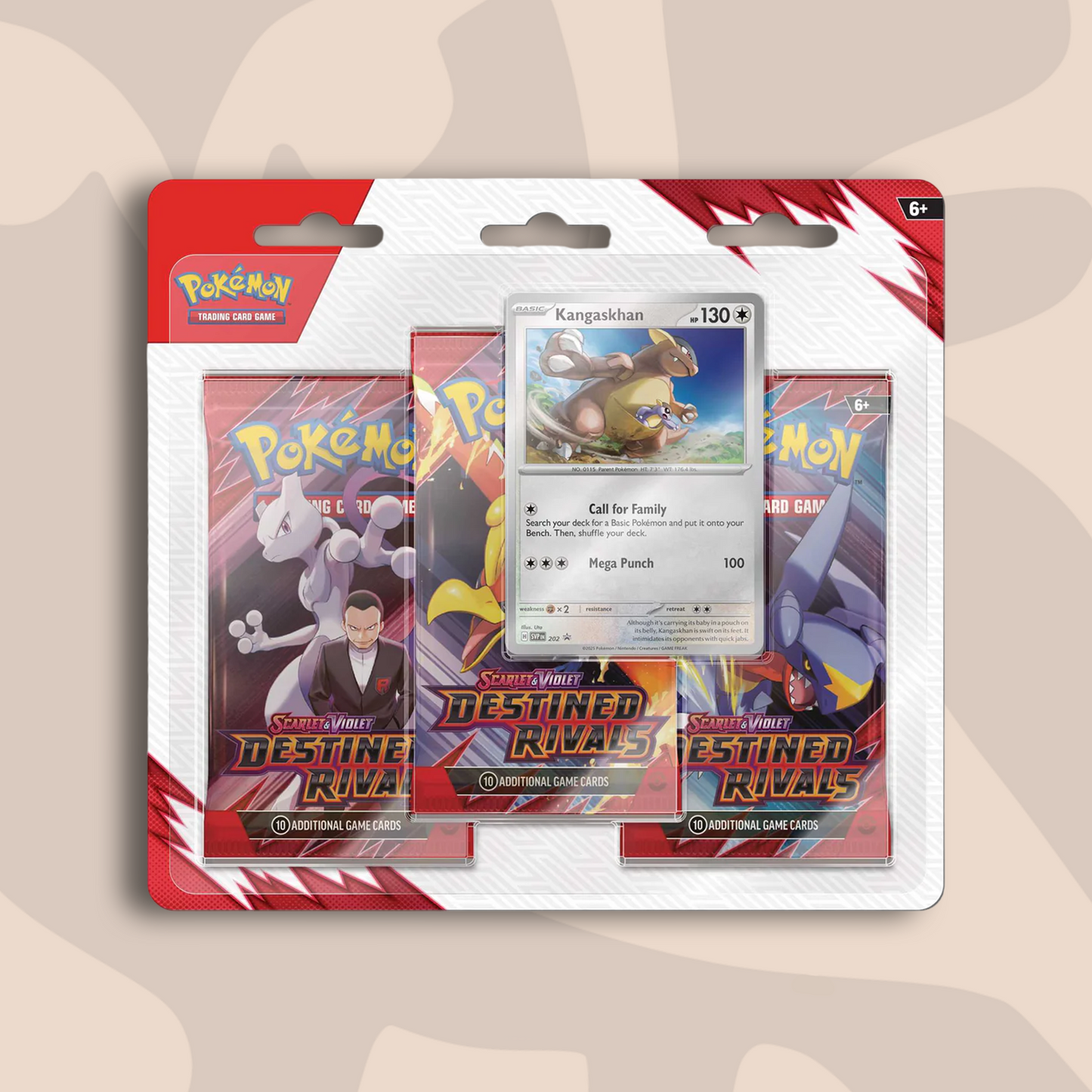 Pokémon Scarlet & Violet Destined Rivals Kangaskhan 3 Pack Blister