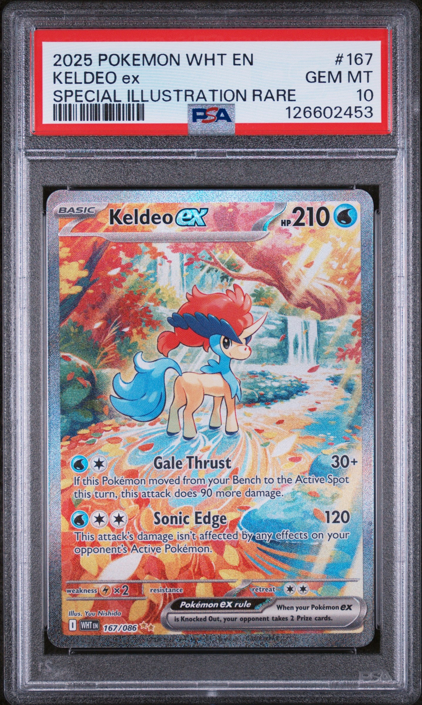 Keldeo ex Special Illustration Rare White Flare PSA 10