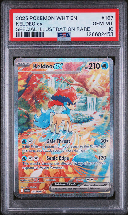 Keldeo ex Special Illustration Rare White Flare PSA 10