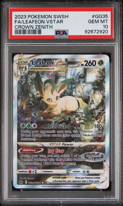 Leafeon VStar Full Art Crown Zenith PSA 10