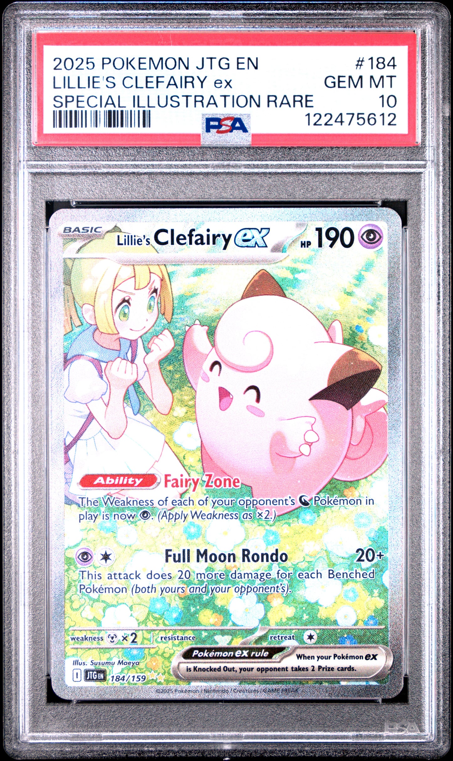 Lillie's Clefairy ex Special Illustration Rare PSA 10