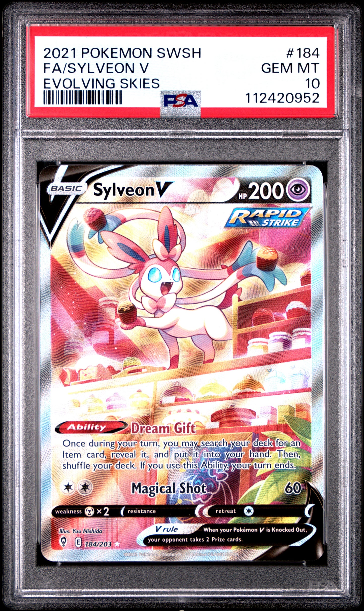 Sylveon V Alt Art Evolving Skies PSA 10
