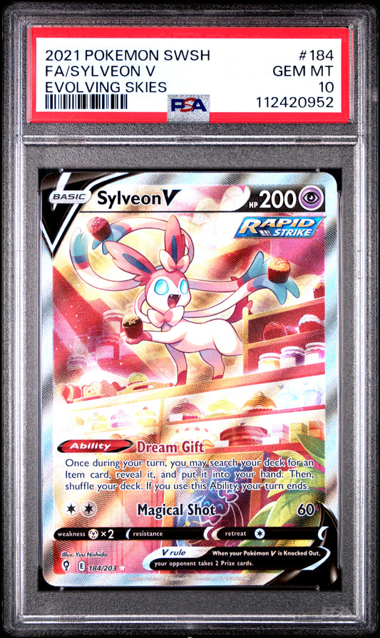 Sylveon V Alt Art Evolving Skies PSA 10