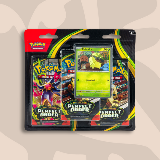 Pokémon Mega Evolutions Perfect Order Chikorita 3 Pack Blister