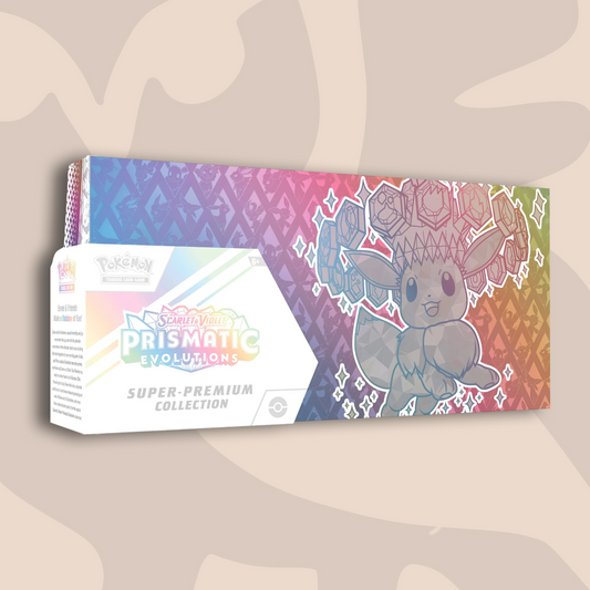 Pokémon Scarlet & Violet Prismatic Evolutions Super-Premium Collection Box